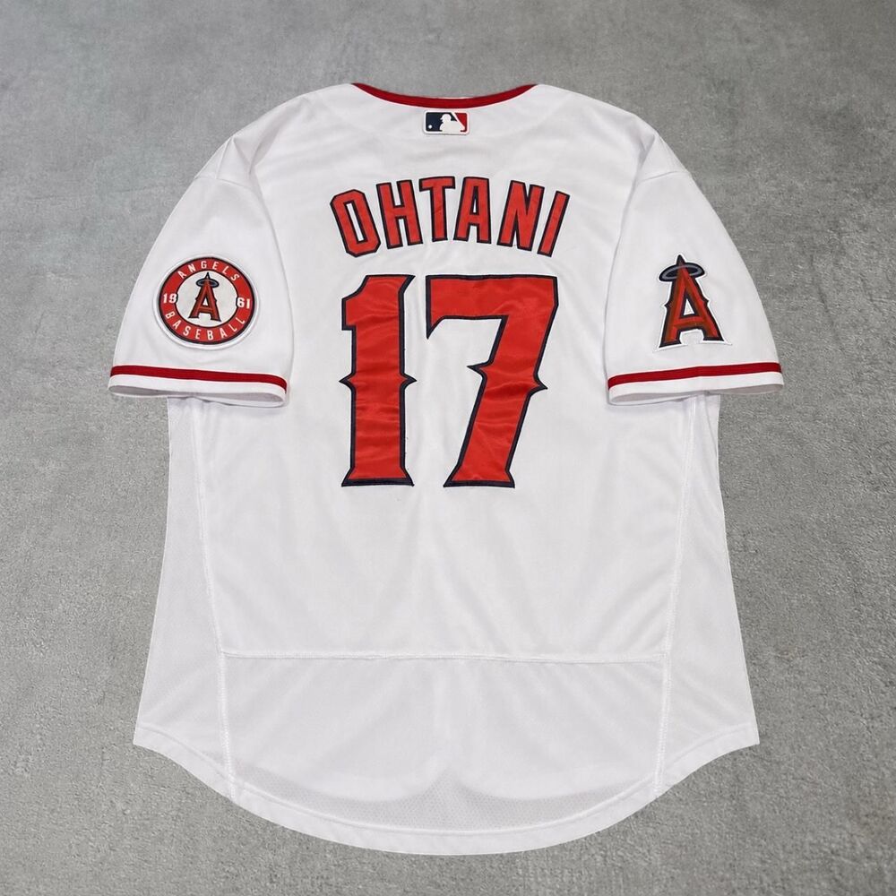 Authentic Nike Los Angeles Angels Shohei Ohtani White Home Jersey Size 44